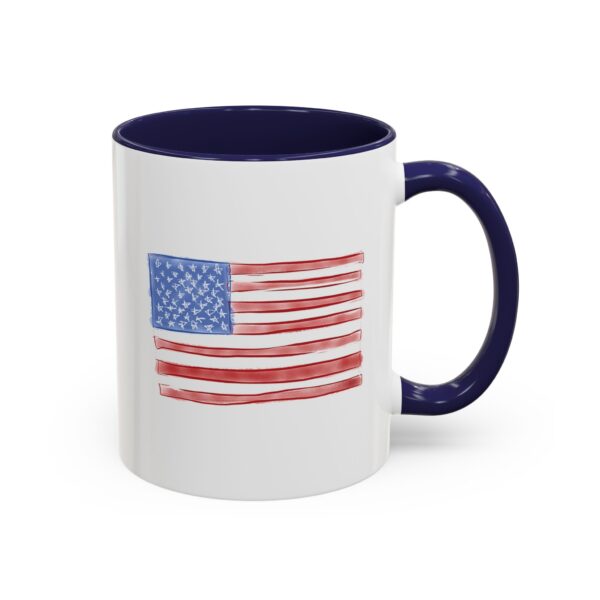 Old Glory American Flag Accent Coffee Mug