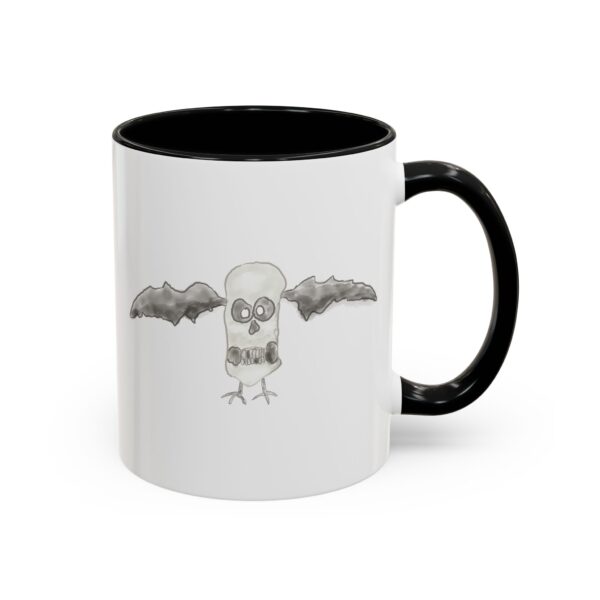 Skull with Wings – Vintage Horror Watercolor Art Coffee Mug