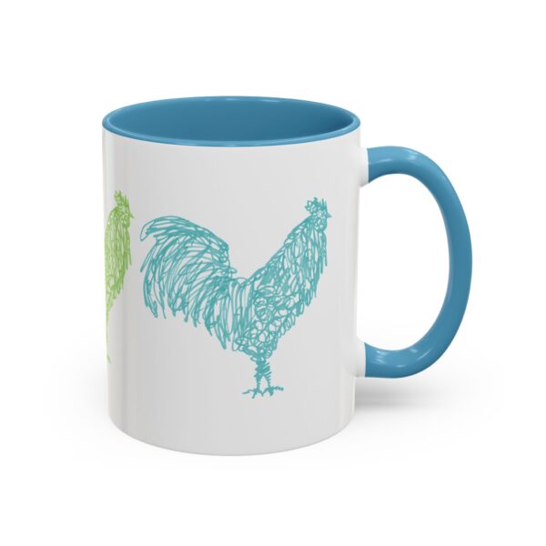 Scribble Chicken Accent Coffee Mug