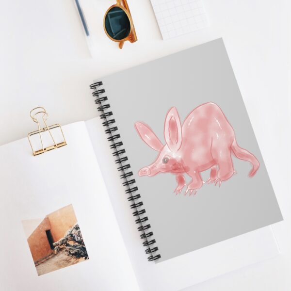 Aardvark Watercolor Spiral Notebook by Paul Myrick – Mist Gray Cover