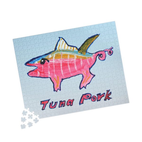Tuna Pork Puzzle – Whimsical Watercolor Creature by Paul Myrick