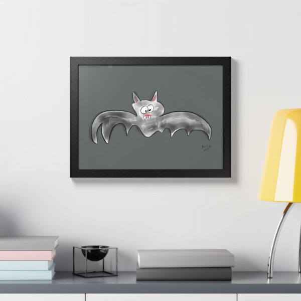 Framed poster featuring Vampire Bat artwork by Paul Myrick.
