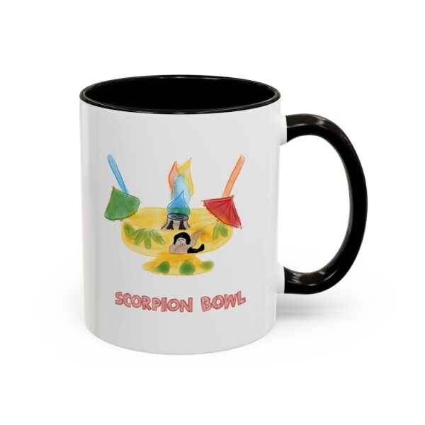Scorpion Bowl Coffee Mug | Watercolor Tiki Drink Art by Paul Myrick | Polynesian Pop Cocktail Mug