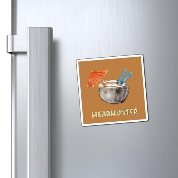 Headhunter Fridge Magnet | Watercolor Tiki Drink Art by Paul Myrick | Tropical Polynesian Pop Kitchen Decor