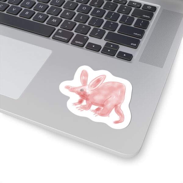 Aardvark watercolor artwork by Paul Myrick on a kiss-cut sticker.