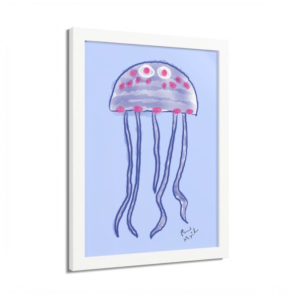 Jellyfish Watercolor Framed Poster by Paul Myrick