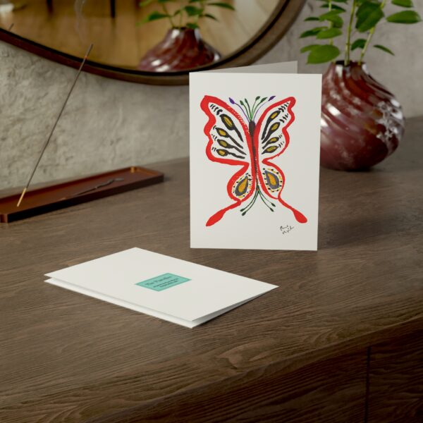 Butterfly Watercolor Greeting Card (5×7) – Original Artwork by Paul Myrick | The Parodies — Blank Inside | Pack of 1 / 10