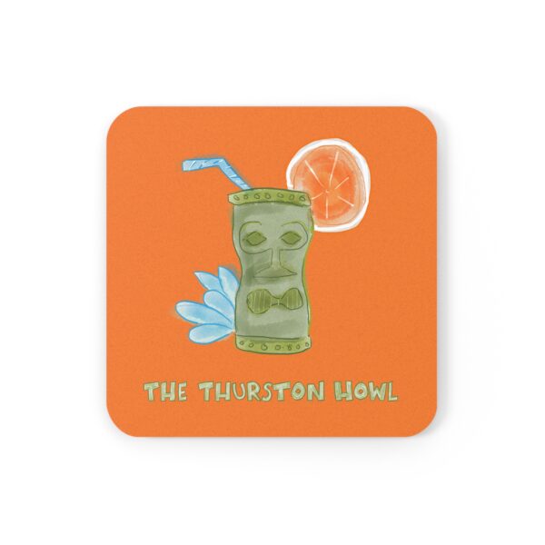 orange coaster with Thurston Howl artwork by Paul Myrick