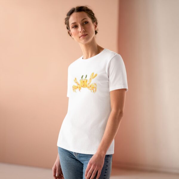 Crab women’s t-shirt by The Parodies on Bella+Canvas 6400 — front view