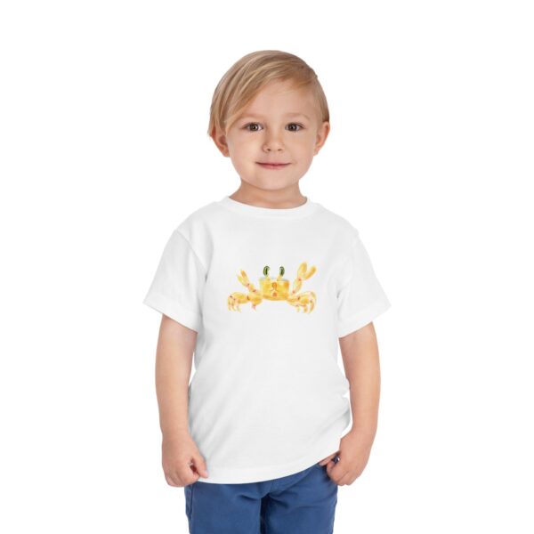 Crab toddler t-shirt with watercolor artwork by The Parodies — front view