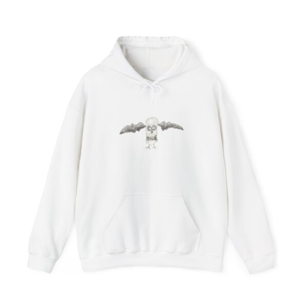 Skull with Wings – Vintage Horror Watercolor Art Cozy Unisex Pullover