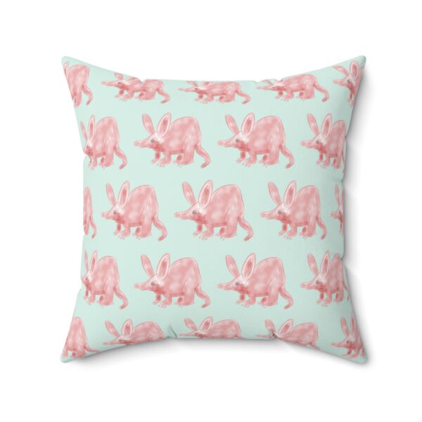 Aardvark Watercolor Throw Pillow by Paul Myrick – Pale Mint
