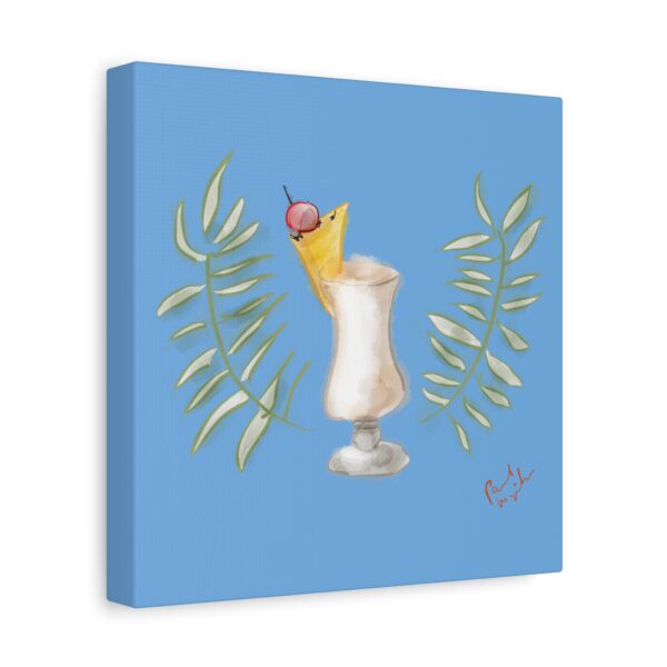 Piña Colada Wall Art Canvas Wrap — Tropical Retro Tiki Art by Paul Myrick