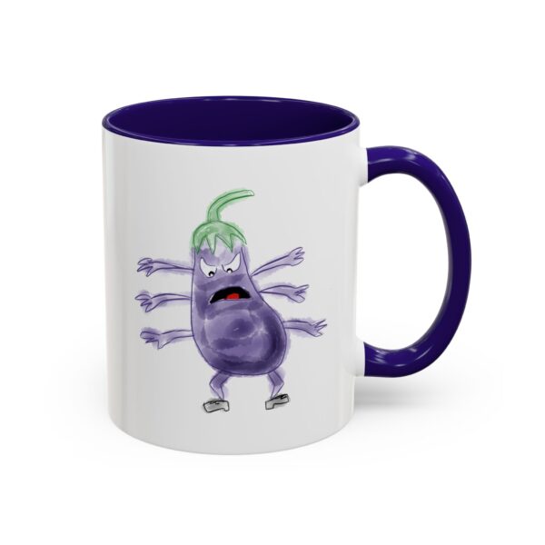 Monster Eggplant Mug – 11oz or 15oz Coffee Cup in Five Assorted Colors