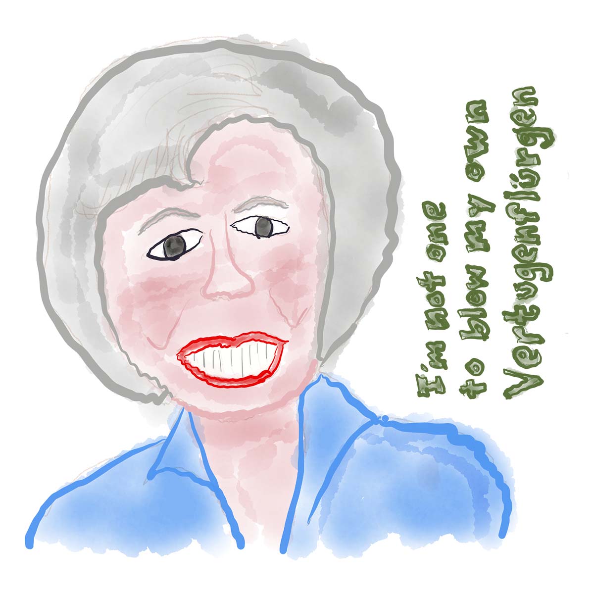 Rose golden girls caricature I'm not one to blow my own vertugenflürgen