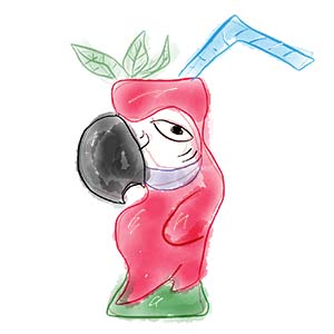 Tiki Drink The Squawking Bird Artwork