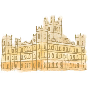downton abbey house sketch
