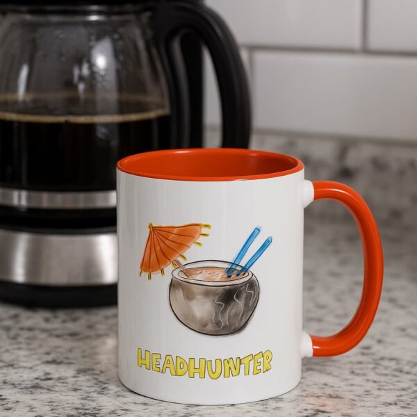 Headhunter Coffee Mug | Tiki Drink Watercolor Art by Paul Myrick | Funny Polynesian Pop Cocktail Mug
