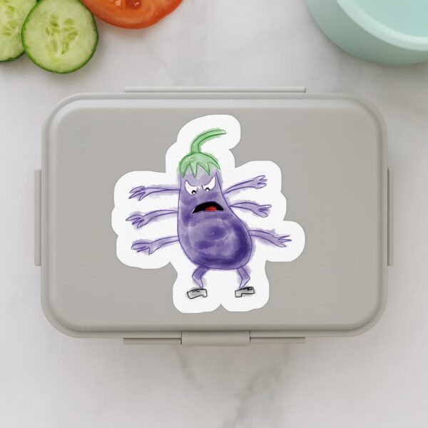 Monster Eggplant Kiss-Cut Sticker (Each sticker sold separately)