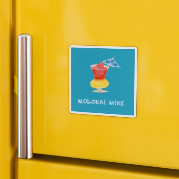 Molokai Mike Tropical Drink Magnet — Hawaiian Cocktail Fridge Decor
