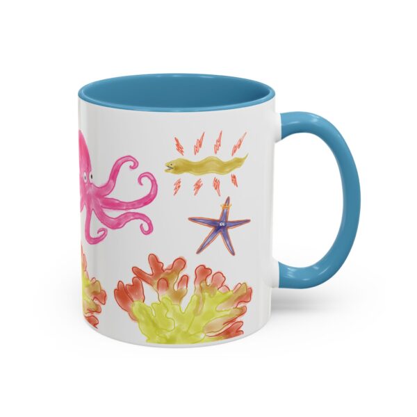 Sea Creatures Accent Coffee Mug, 11oz