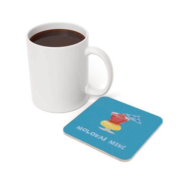 Molokai Mike Coaster | Watercolor Tiki Drink Art by Paul Myrick | Tropical Polynesian Pop Bar Decor