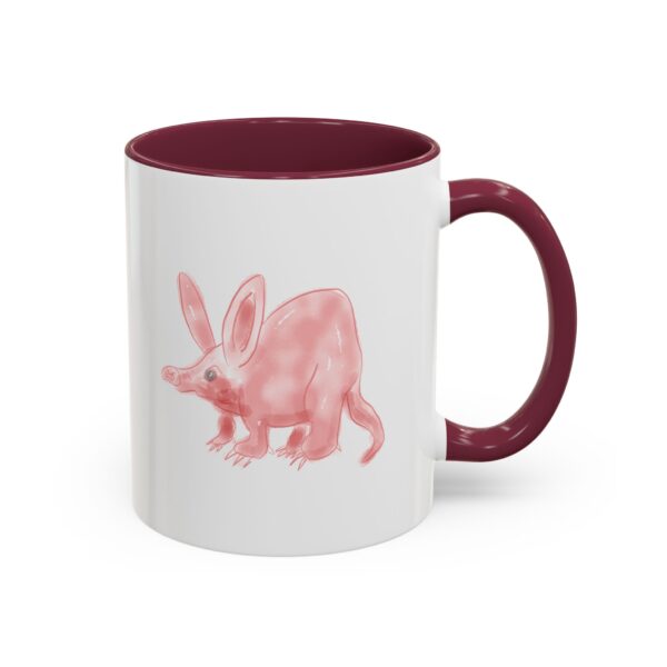 Aardvark watercolor artwork by Paul Myrick printed on a white ceramic coffee mug.
