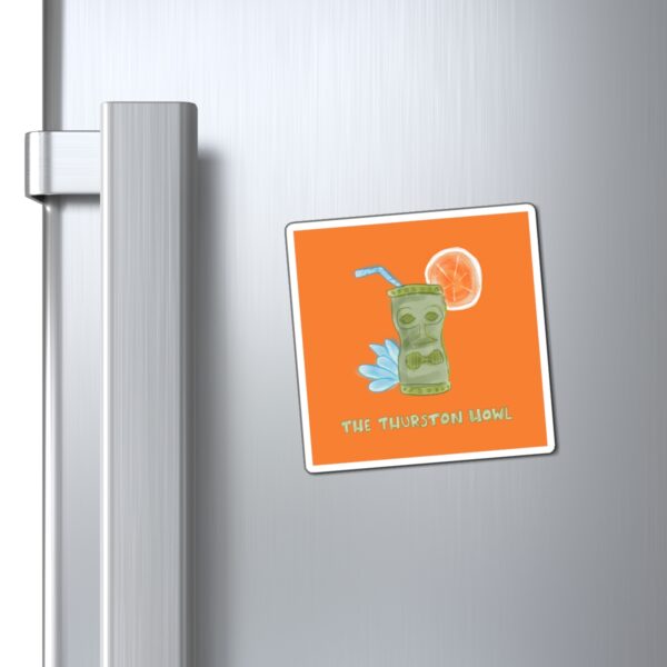The Thurston Howl Fridge Magnet | Watercolor Tiki Drink Art by Paul Myrick | Retro Polynesian Pop Kitchen & Bar Decor