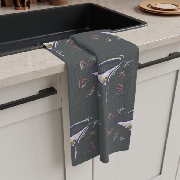 Sputnik Martini – Mid-Century Modern Cocktail Bar Towel or Kitchen Towel