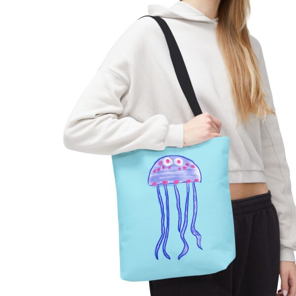Jellyfish Watercolor Tote Bag – Light Aqua by Paul Myrick