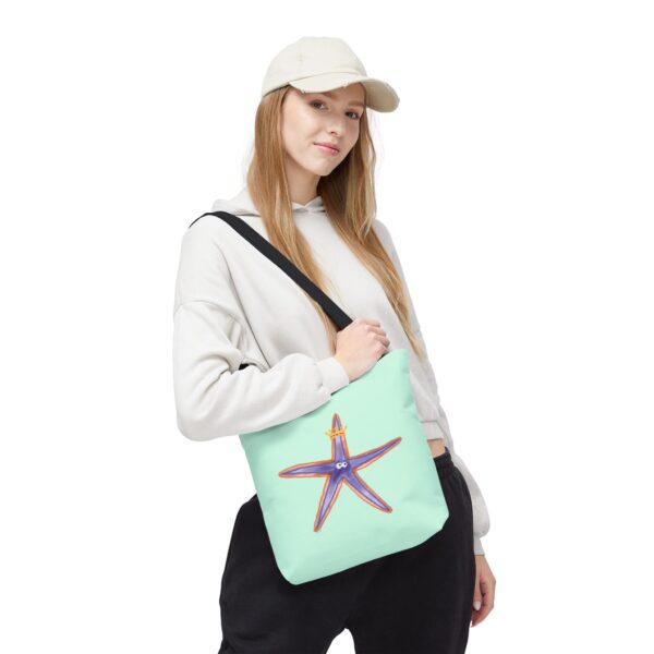 Crowned Starfish Watercolor Tote Bag – Seafoam Green by Paul Myrick
