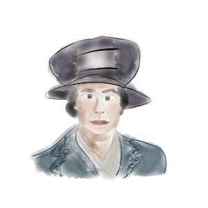 Downton Abbey Caricature of Mrs. Hughes