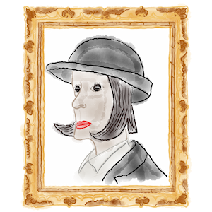 Downtown Abbey Lady Mary Crawley caricature in frame