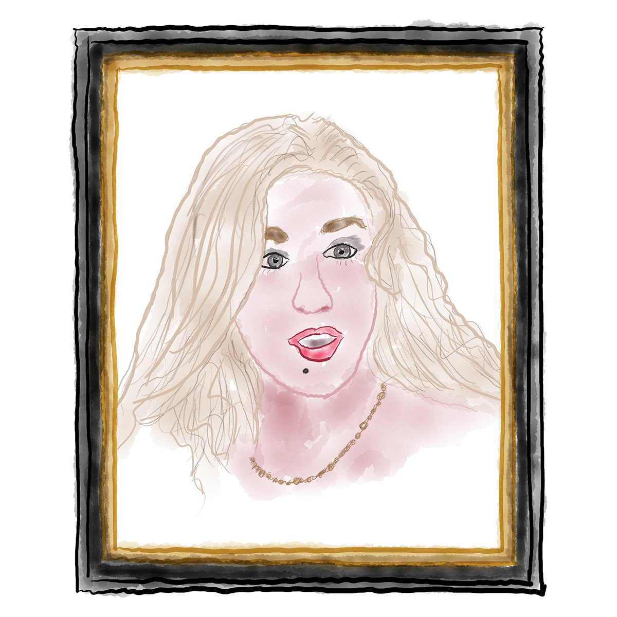 Hocus_Pocus_Sarah_Sanderson_framed_1200px Caricature of Sarah Sanderson from Hocus Pocus
