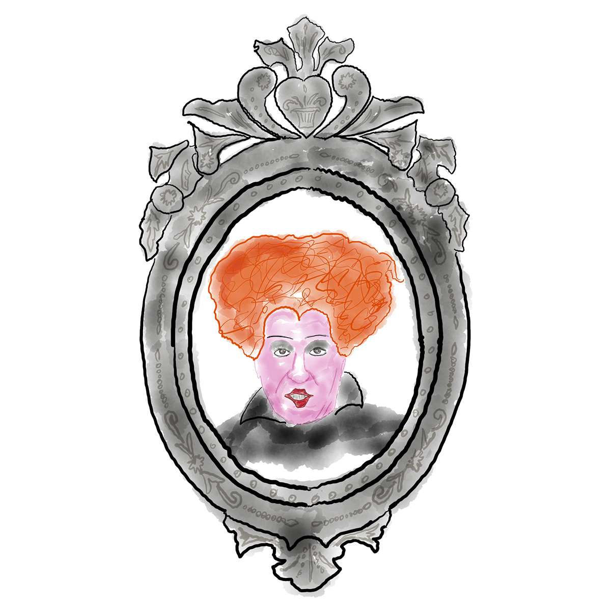 Caricature of Winnifred Sanderson from Hocus Pocus