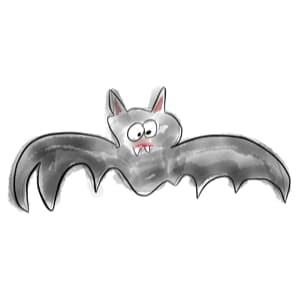 vampire_bat_652px_squoosh vampire bat watercolor artwork by Paul Myrick