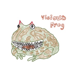 vicious_frog_300x300px vicious frog watercolor parody